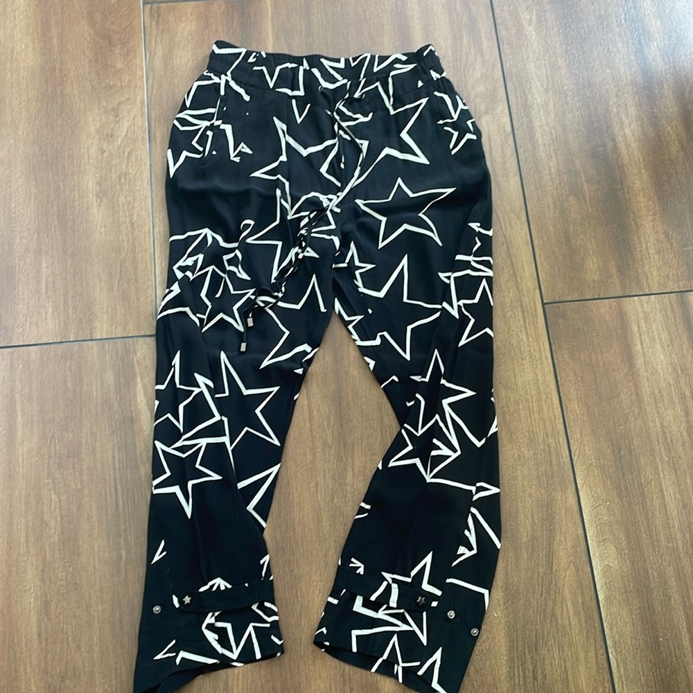 Women’s Le Lis Blanc Deux star print pant, large